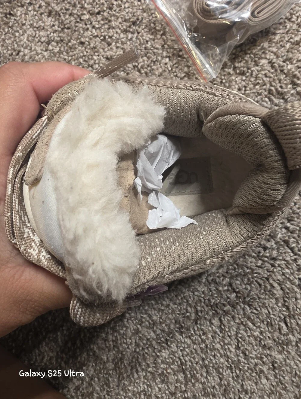 UGG Kids Taupe Faux-Fur Lined Bootie